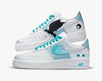 Custom Sneakers Light Furry How To Train Dragon Nike Air Force 1