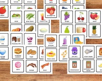 Printable Kids Food Flashcards | Educational Nutrition Cards for Toddlers & Preschoolers | Healthy Eating Learning Tool