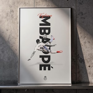 Kylian Mbappe - Minimalist Football Poster