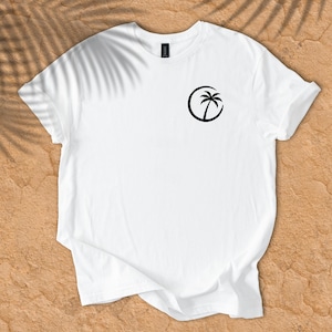 Palme Unisex Softstyle T-Shirt, Sommer T-Shirt, Strand T-Shirt, Für Sie und Ihn, Natur Shirt, Ozean T-Shirt, Sommerpause, Pflanzen Shirt