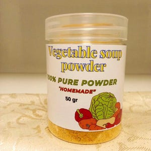 Homemade Vegetable Soup Powder – Natural Hand-Dried Blend – 50g