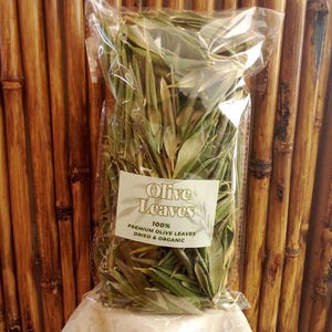 Organic Dried Olive Leaves - Naturally Dried - 25g 50g 100g - Premium Herbal Tea - Wild Mediterranean Leaves