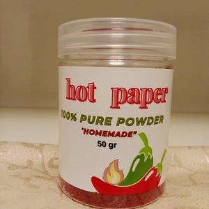 Handgemachte scharfe Paprika - Premium Gewürz, 100% natürlich, gemahlene rote Paprika, keine Zusätze, frisch verpackt 50g