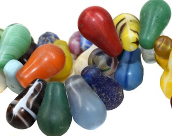 Old African Trade Tanga Triangle Bead 30x50mm SKU-TB-407