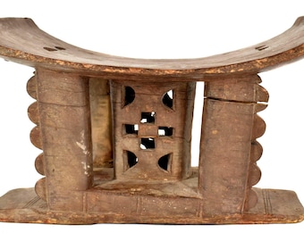 Asante Dwa Taburete Madera Trono Ghana