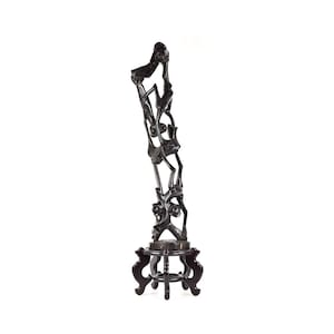 Makonde Shetani Wood Carving on Custom Base Tanzania