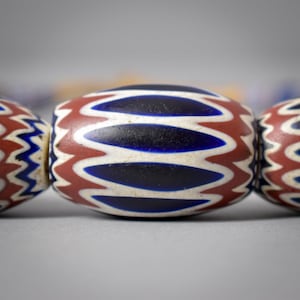 Six Layer Chevron Venetian Trade Beads 34 Inch