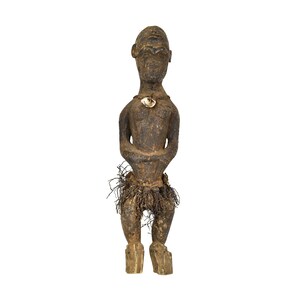 Djimini Standing Figure Wood Do Society Ghana African Art