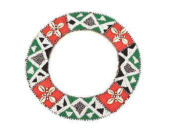 マサイ族のネックレス アフリカのマサイ族のビーズの首輪ネックレス マサイ族の首輪