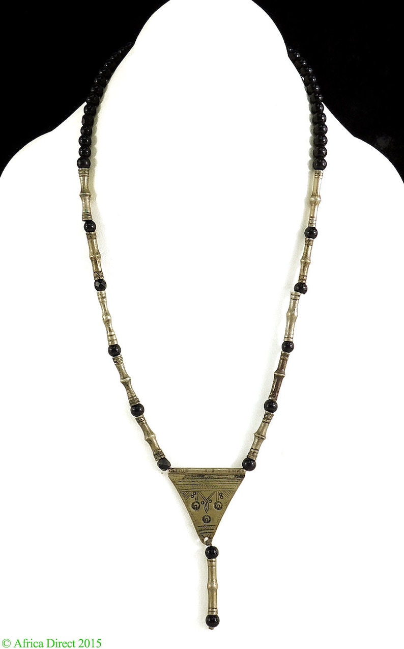 Tuareg Necklace with Silver Pendant Africa Old 97613