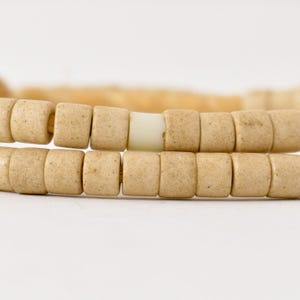 Goomba Porcelain Flat Edge Beige Trade Beads