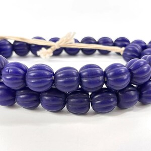 Old Chinese Melon Dark Blue Glass Trade Beads