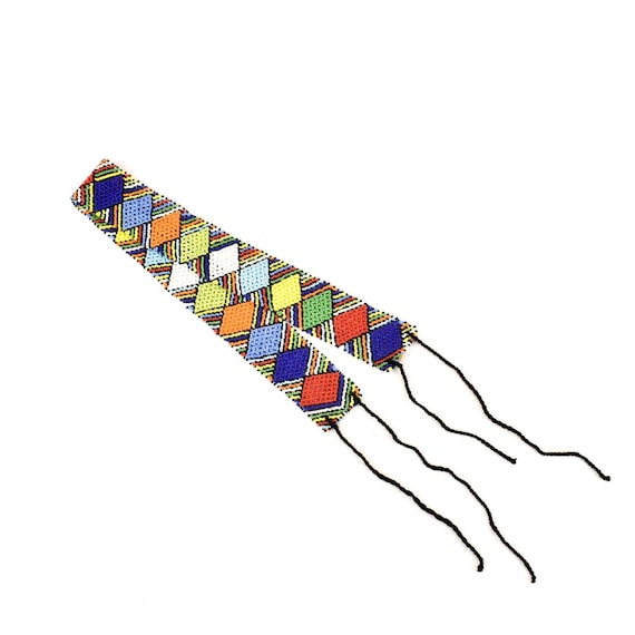 Handmade Multicolor Zulu South African Beaded Belt/scarf Zulu Beaded Belt South Africa – Africa Direct main image 2