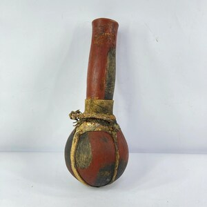 Turkana Milk Container with Animal Hide Strap Kenya MATTER COLLECTION