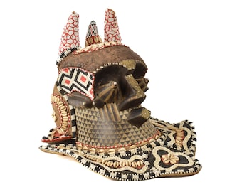 Kuba Mask Bwoom Helmet Royal Congo