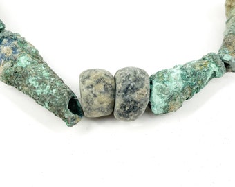 Ancient Excavated Bronze Metal Beads Mali