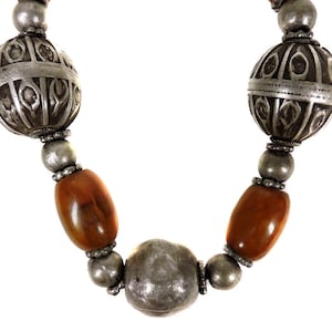 Yemeni Handmade Silver Bead Necklace