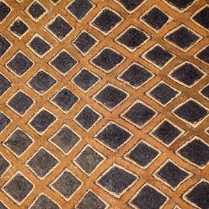 Kuba Raffia Square Textile Congo 28x20 Inch