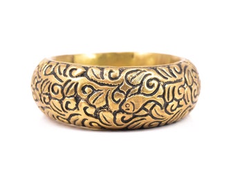 Tibetan Brass Repousse Bangle