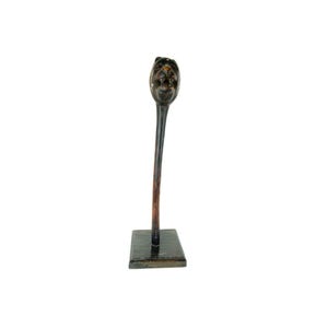 Kikuyu Wooden Staff Lion Kenya on Custom Base