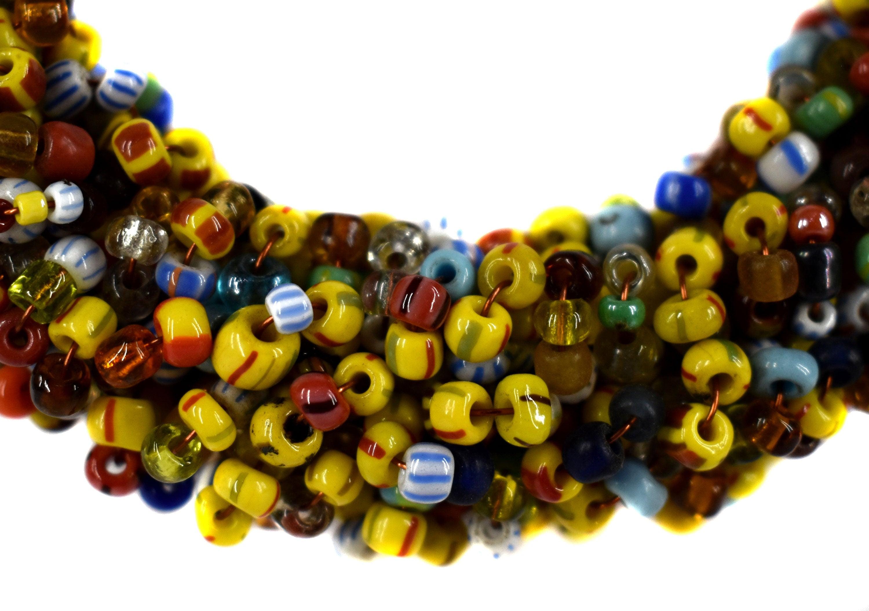 Collar de cuentas de semillas para boda mauritana de 86 cm, image size:3000x2110