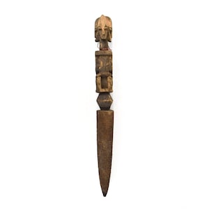 Dogon Figural Staff Or Post Mali Early 20th Century