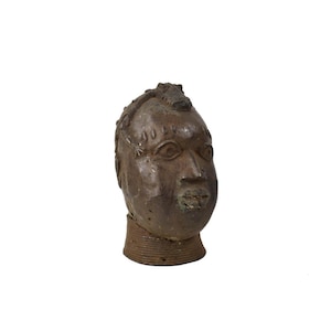 Benin Bronze Portrait Figure Nigeria