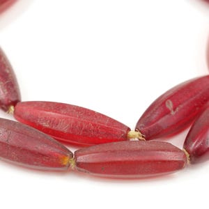 Faceted Ruby Red Trade Beads