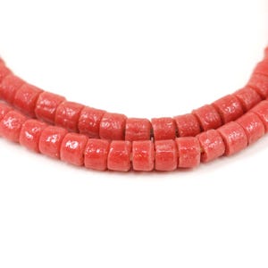 Flat-Ended &quot;Recycled&quot; Powder Glass Red Trade Beads