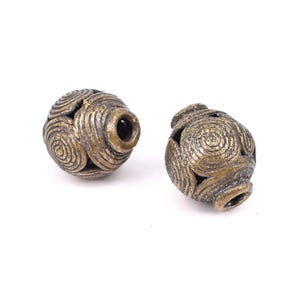 2 Brass Beads Ghana