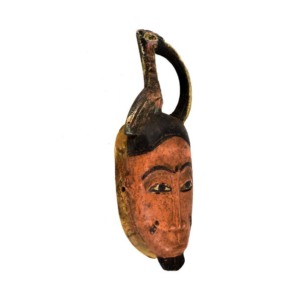 Masque portrait miniature Guro 25 cm Côte d'Ivoire