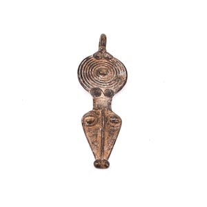 Gan Brass Lizard Pendant Burkina Faso