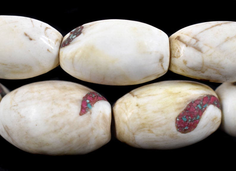 Sacred Chank Shell Beads Tibet 30 Inch 134280