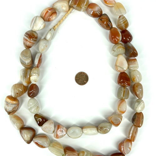 Agate Stone Beads Africa retailer 40 Inch Jk Brown Collection 140477