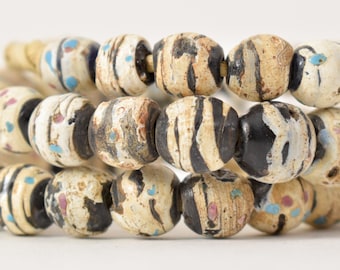 Venetian Dotted White Trade Beads
