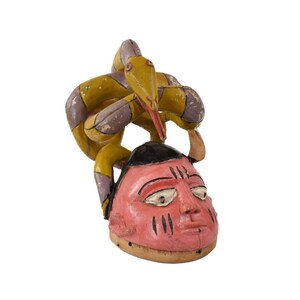 Yoruba Gelede Mask with Snake Nigeria