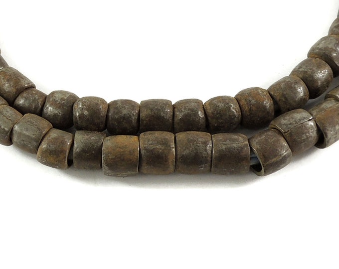 Iron Metal Beads Old Nigerian African 32 Inch 119074 Etsy