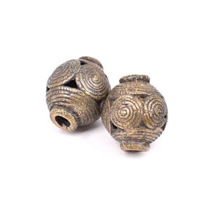 2 Brass Beads Ghana