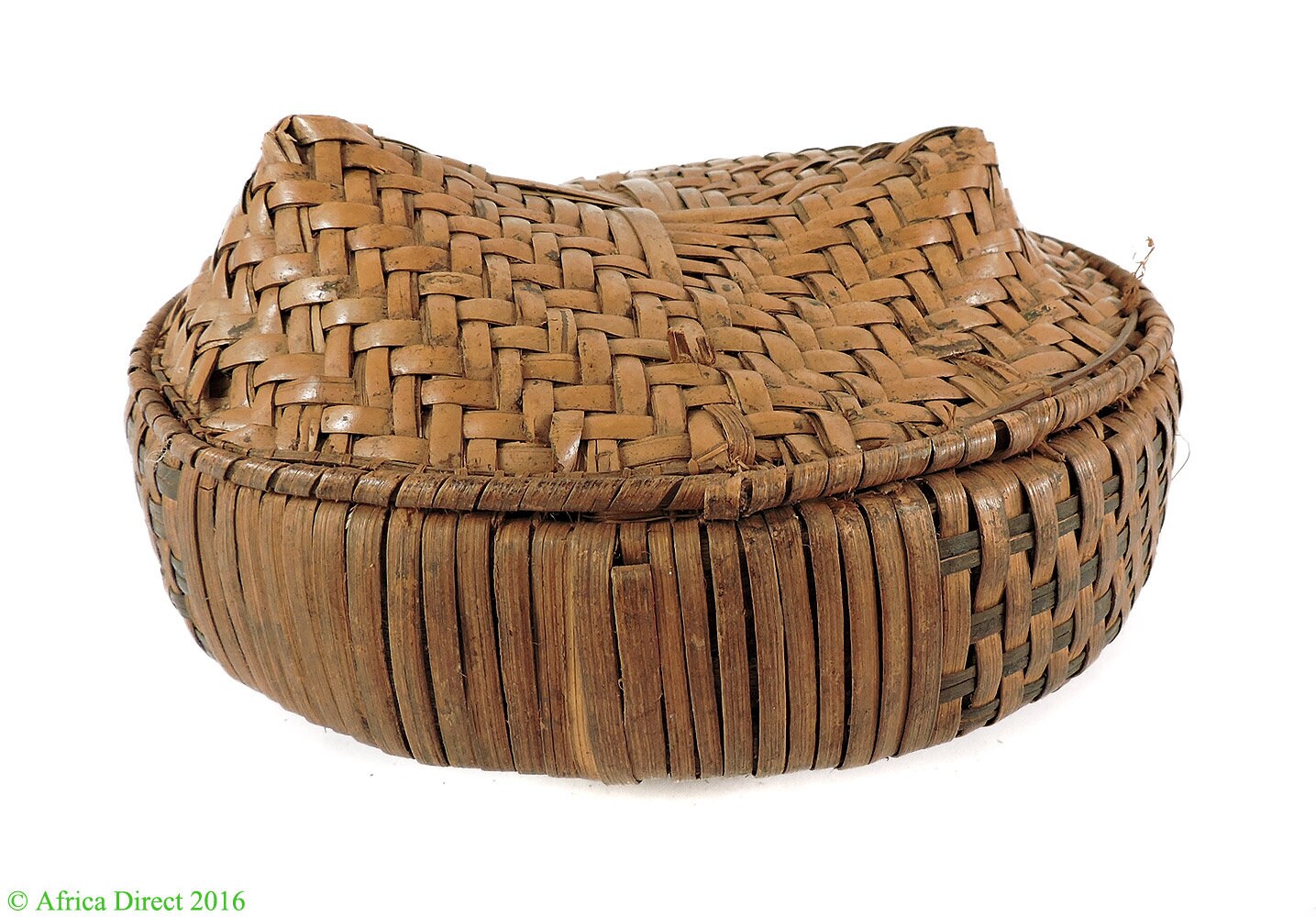 Kuba Basket Lidded Handwoven Congo African Art 134835 Etsy