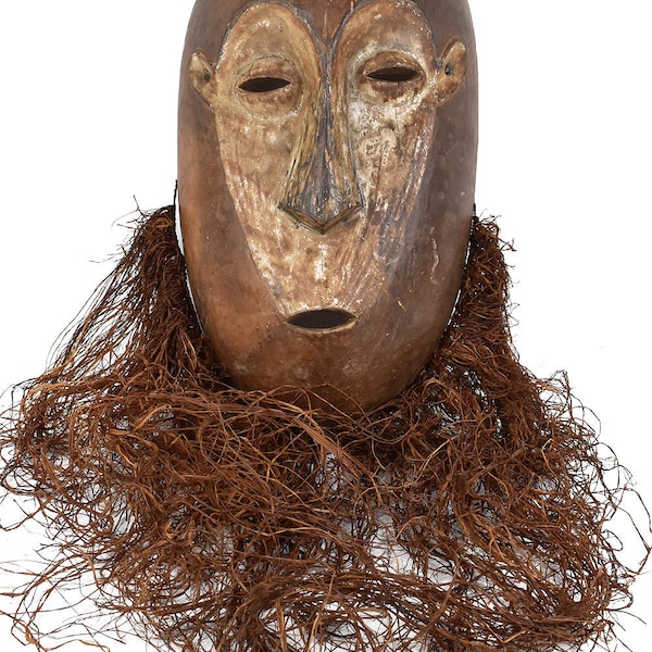 Lega Mask Bearded Bwami Society Large Congo
