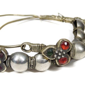 Kuchi Romany Silver Hoop Earrings Afghani