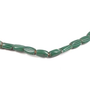 Watermelon Chevron Venetian Trade Beads