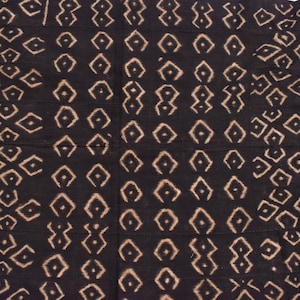 Bògòlanfini Black Mudcloth Textile Mali 58x30 Inch