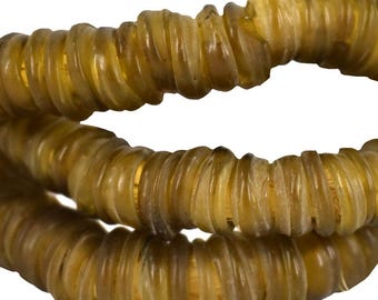 Durchscheinender Glasring in braun Trade Beads Italy