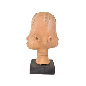 Clay Head Akan Asante Nsodia on Custom Stand Ghana