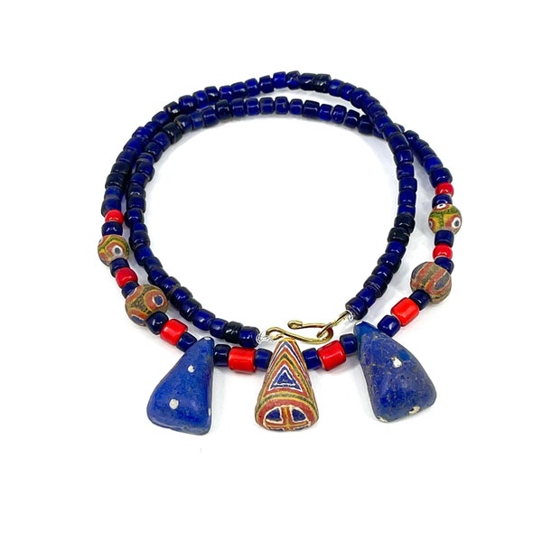 Kiffa Powder Glass Beads Necklace Mauritania