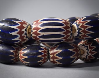 Six Layer Venezianische Chevron Trade Beads JK Brown Kollektion