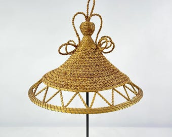 Vintage Basotho Straw Hat Mokorotlo: Lesotho National Symbol  display picture 1
