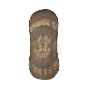 Songye Shield with Kifwebe Mask Icon Congo