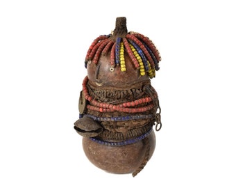 Nyamwezi Beaded Fertility Doll Gourd Tanzania